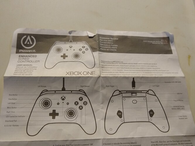 Picture of controller via instruction manual