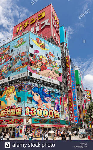 anime-style-billboards-and-pachinko-e-space-nittaku-sign-on-building-shinjuku-tokyo-japan-T5Y2M1